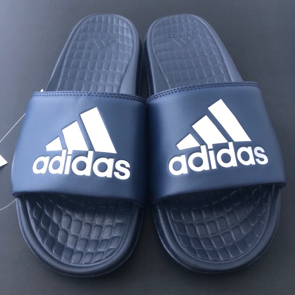 adidas Other - New adidas vloomix slides sz 10 navy and silver